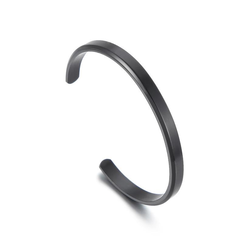 Personality Simple Brushed Sand Surface 6mmc Bracelet Men 'S Titanium Steel Cutting Edges Bracelet