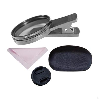 52mm CPL Telefoon Camera Lens Circulair Polarisatiefilter Fotografie Accessoires Professionele Clip