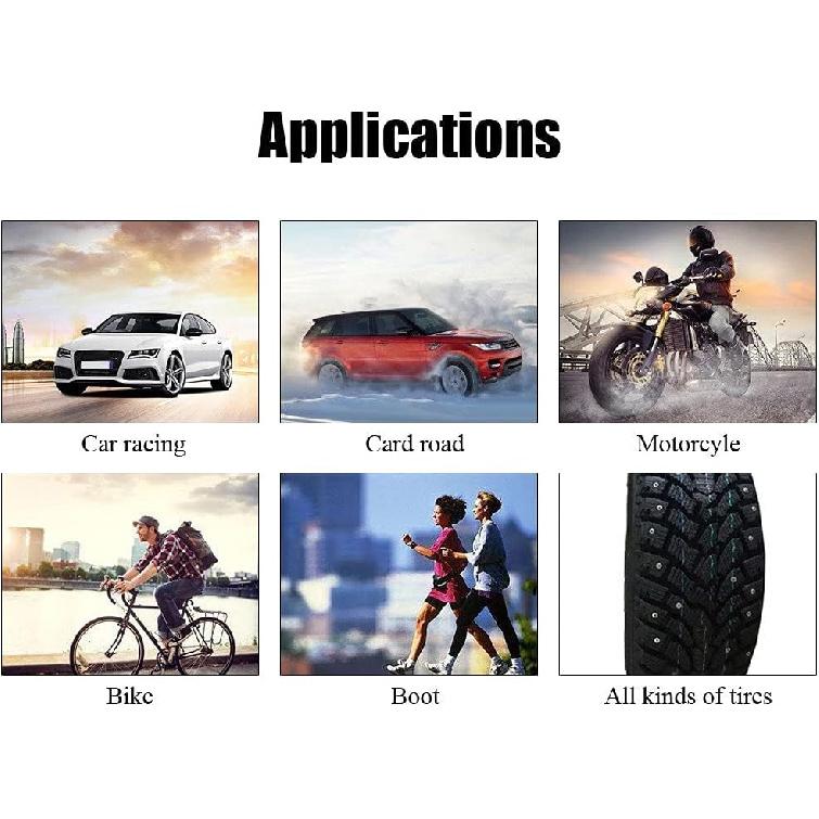 Qiilu Reifenschraube, 100 Stück 6,5 mm / 0,26" Radreifen-Schraubstollen Schneereifen-Spikes für Fahrrad Auto Motorrad ATV Schuhe