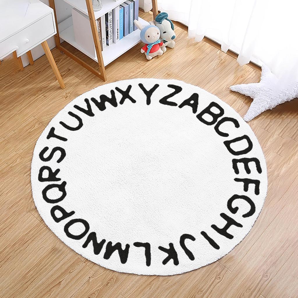 Tappeto Rotondo Camera dei Bambini Sedia Pensile a Cesto Tappetino da Pavimento Cartone Animato Comodino Carino Tappeto Camera da Letto Ragazza