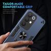 KEYSION Shockproof Armor Case for Realme C85 C85 5G Soft Silicone+PC Metal Ring Stand Phone Back Cover for OPPO Realme C85
