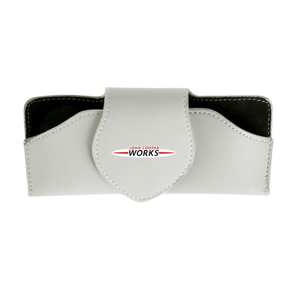 Leather Car Glasses Frame Sun Visor Sunglasses Storage Holder For Mini Cooper JCW Works F54 F55 F56 F57 F60 R50 R52 R53 R55 R56