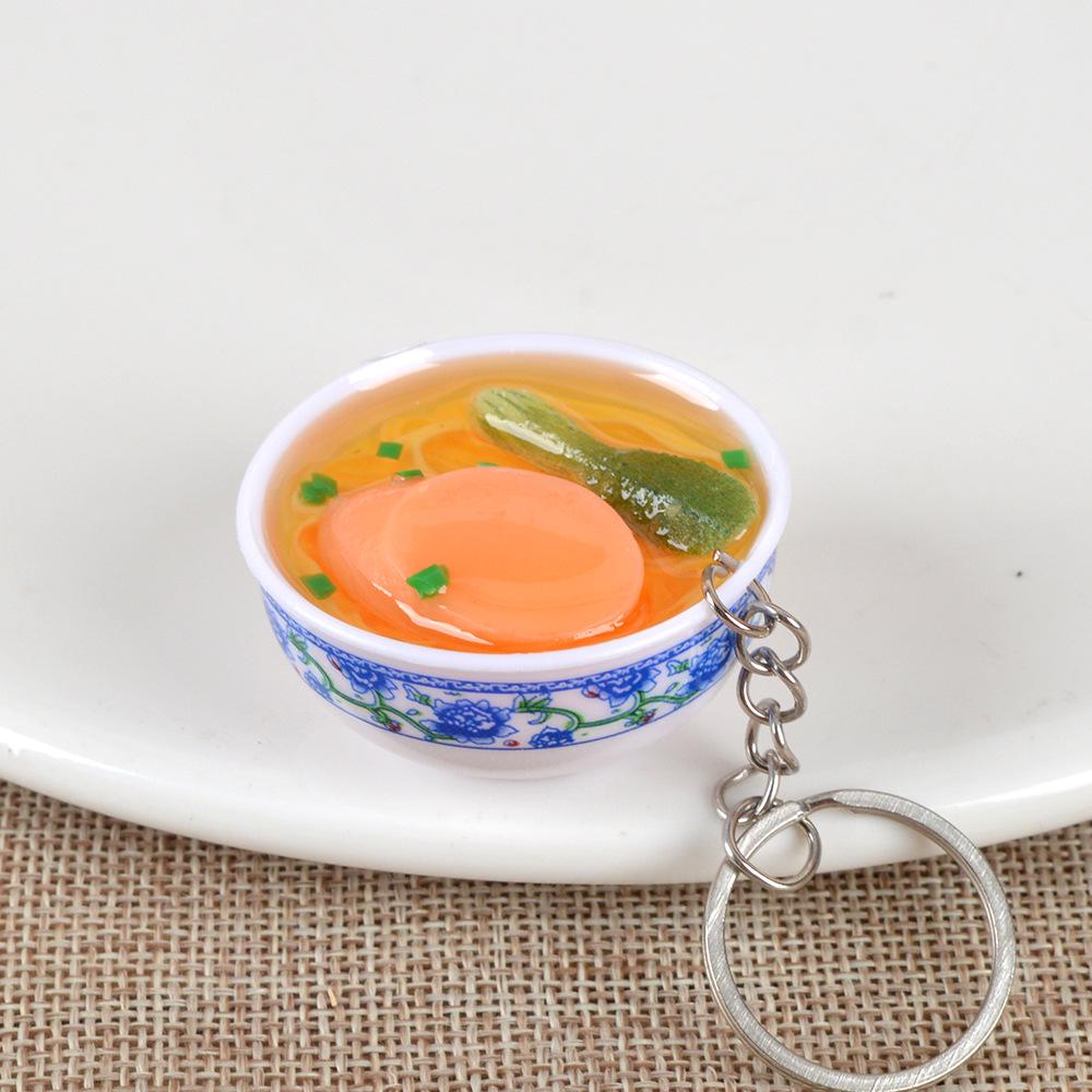 Kids' Mini Kitchenware: Noodle Bowl Keychain Fun Toy & Student Souvenir