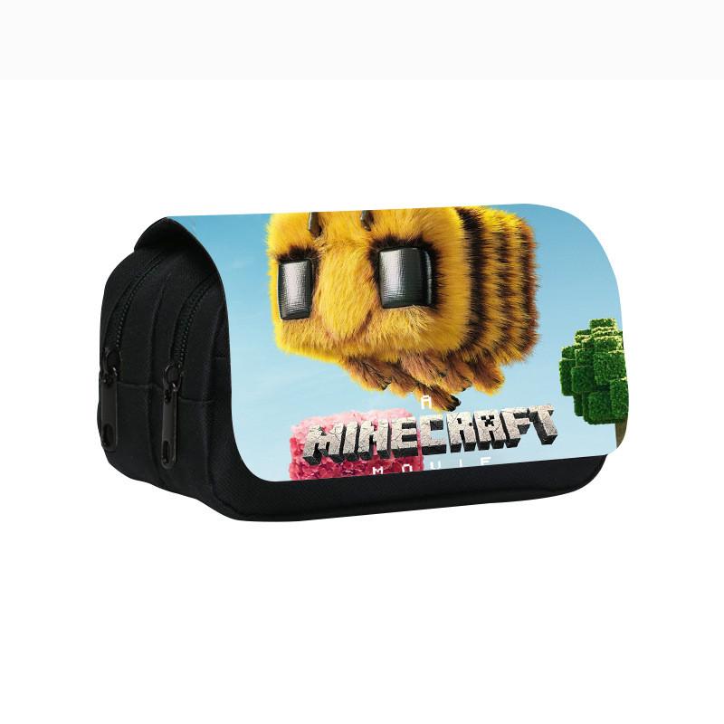 Minecraft Film Steve Henry Bedruckte Doppellagige Schüler-Schreibwarentasche Für Schüler Und Bürogebrauch