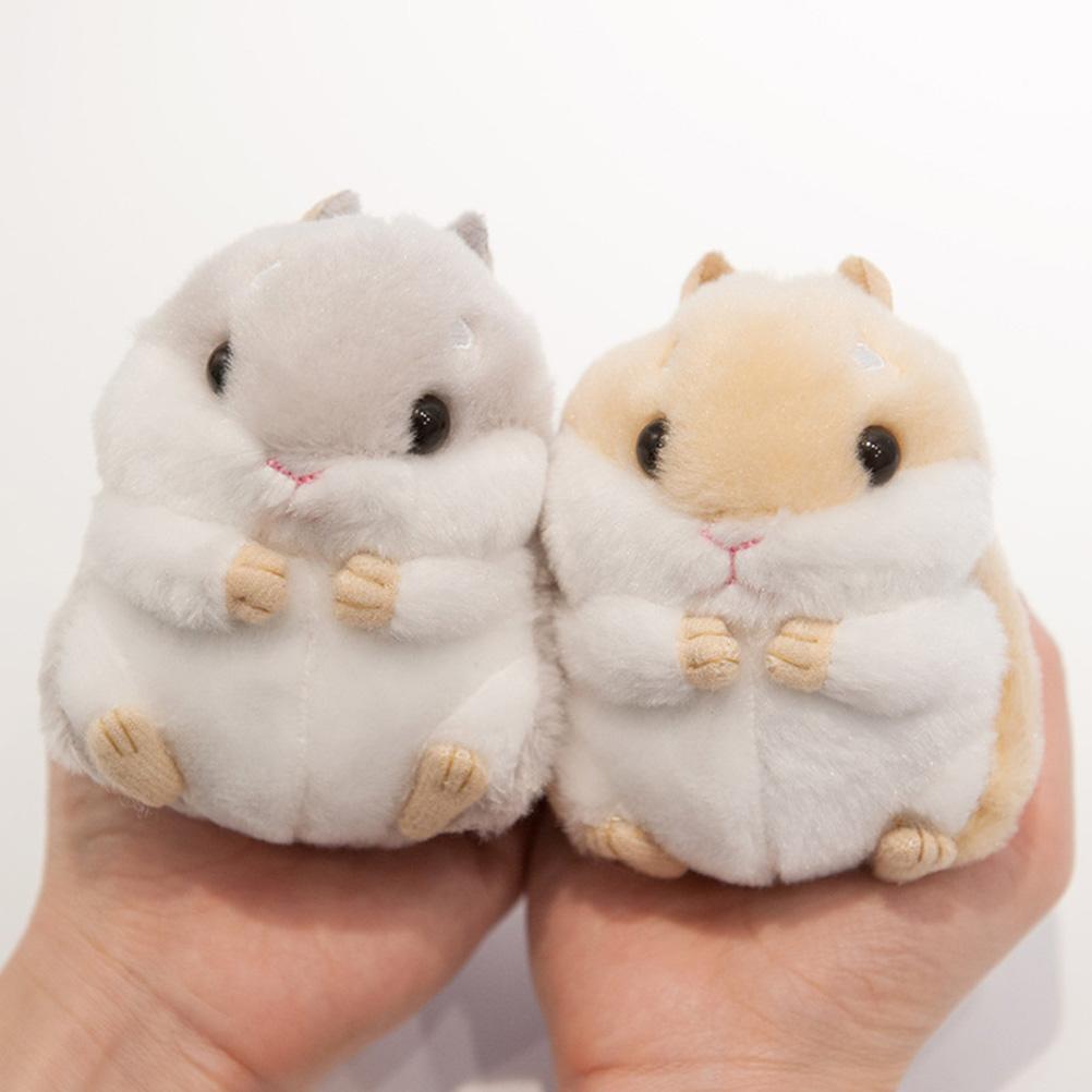 Cute Plush Hamster Doll Keychain Stuffed Animals Keyring Charm Handbag Pendant