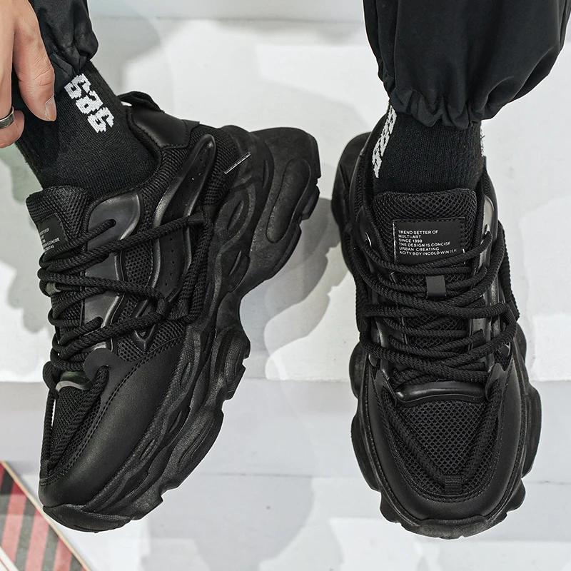 Unisex Summer Casual Sports Sneakers Breathable Mesh Fashion Men’s Shoes Platform Running Sport Light Male Vulcanize Man