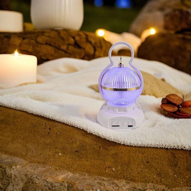 Mini Bluetooth Speaker with Seven-Color Ambient Light for Camping & Home