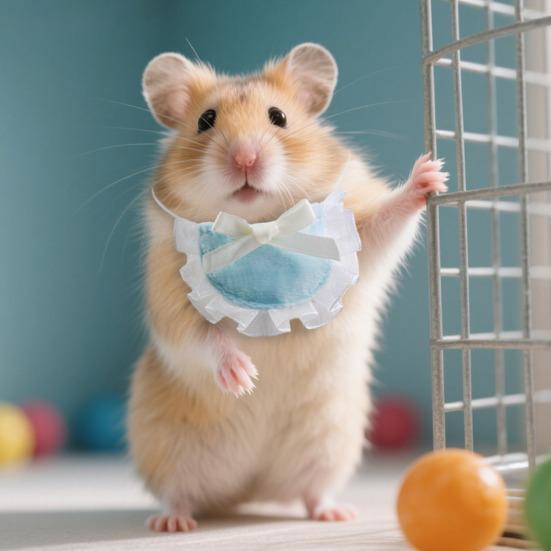 Bandană Dantelă Hamster Animale Mici Eșarfă Semicerc Bavetă Prosop cu Fundă pentru Hamster Cobai Papagali Costum Cosplay Recuzită Foto