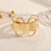 French Retro Design European and American Temperament Bracelet Ring Set Niche Butterfly Trend Metal Two-piece Jewelry