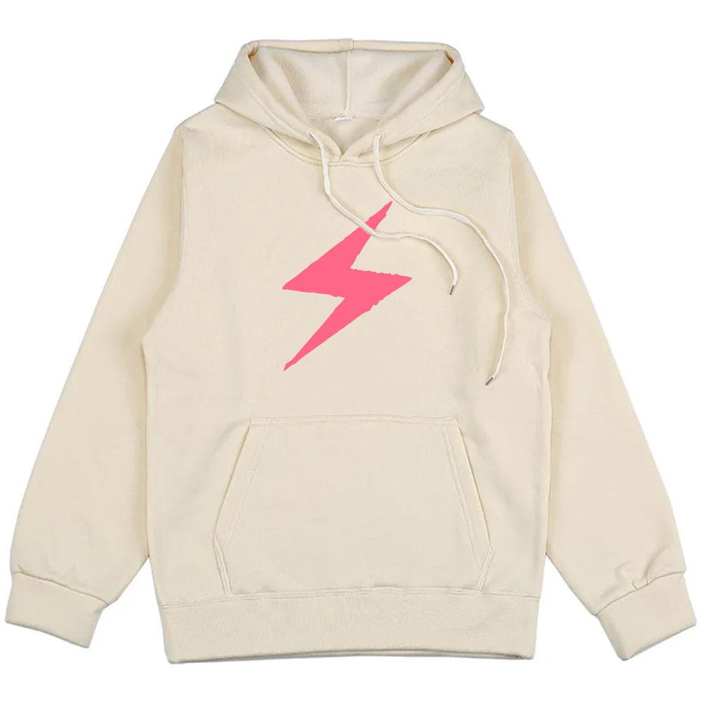 Pink Lightning Printing Hoodies Bruno APT Sweatshirts Song Women Pullovers Hooded Soft Warm Clothing