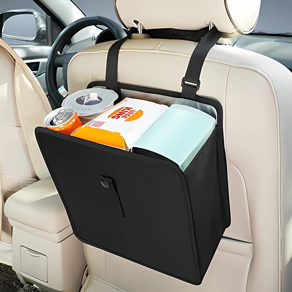 Hanging Car Garbage Can Wear-resistant Oxford Cloth Vehicle Trash Bin for Car Interior Accessories