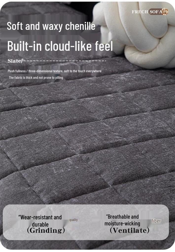 Chenille Four Seasons Non-slip Sofa Cover - Durable, Dirt-resistant Seat Cushion