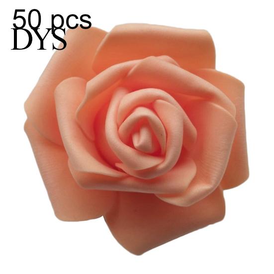 25/50/100Pcs Artificial PE Foam Rose Flowers Head DIY Wedding Home Room Decor