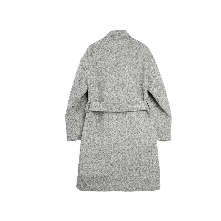 ELLE French Old Money Style Stand Collar Casual Versatile Long Sleeve Woolen Overcoat Women Outerwear EF53085