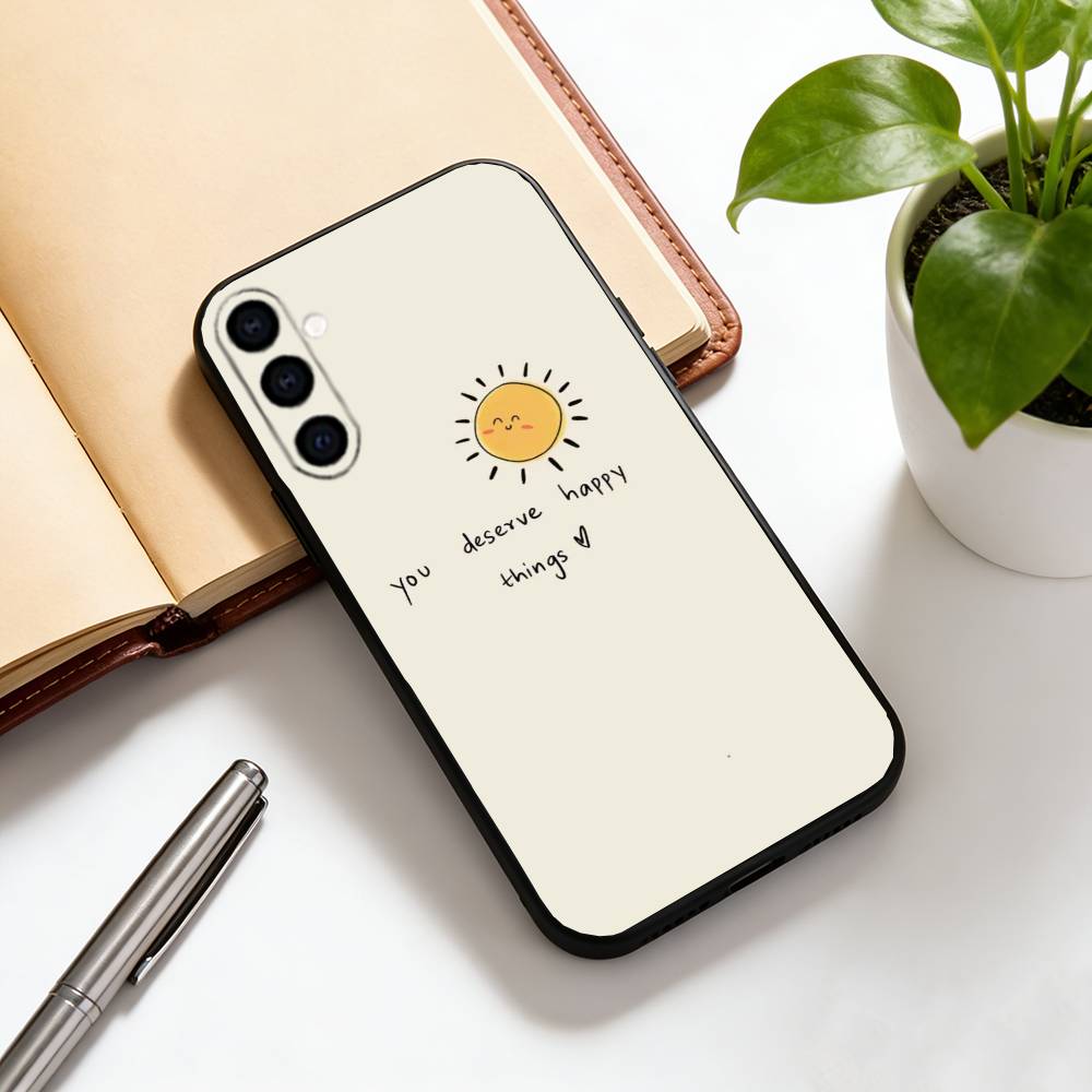 Minimalist Phone Case Black Silicone Soft For Samsung Galaxy A73,A72,A71,A70,A53,A52,A51