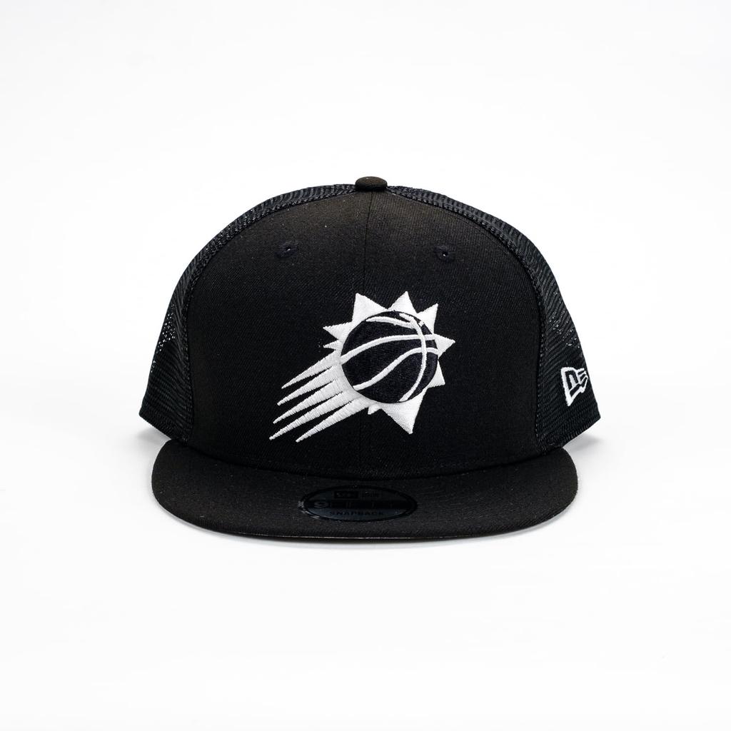 New Era 9FIFTY Black & White Snapback Mesh Cap, NBA Phoenix Suns
