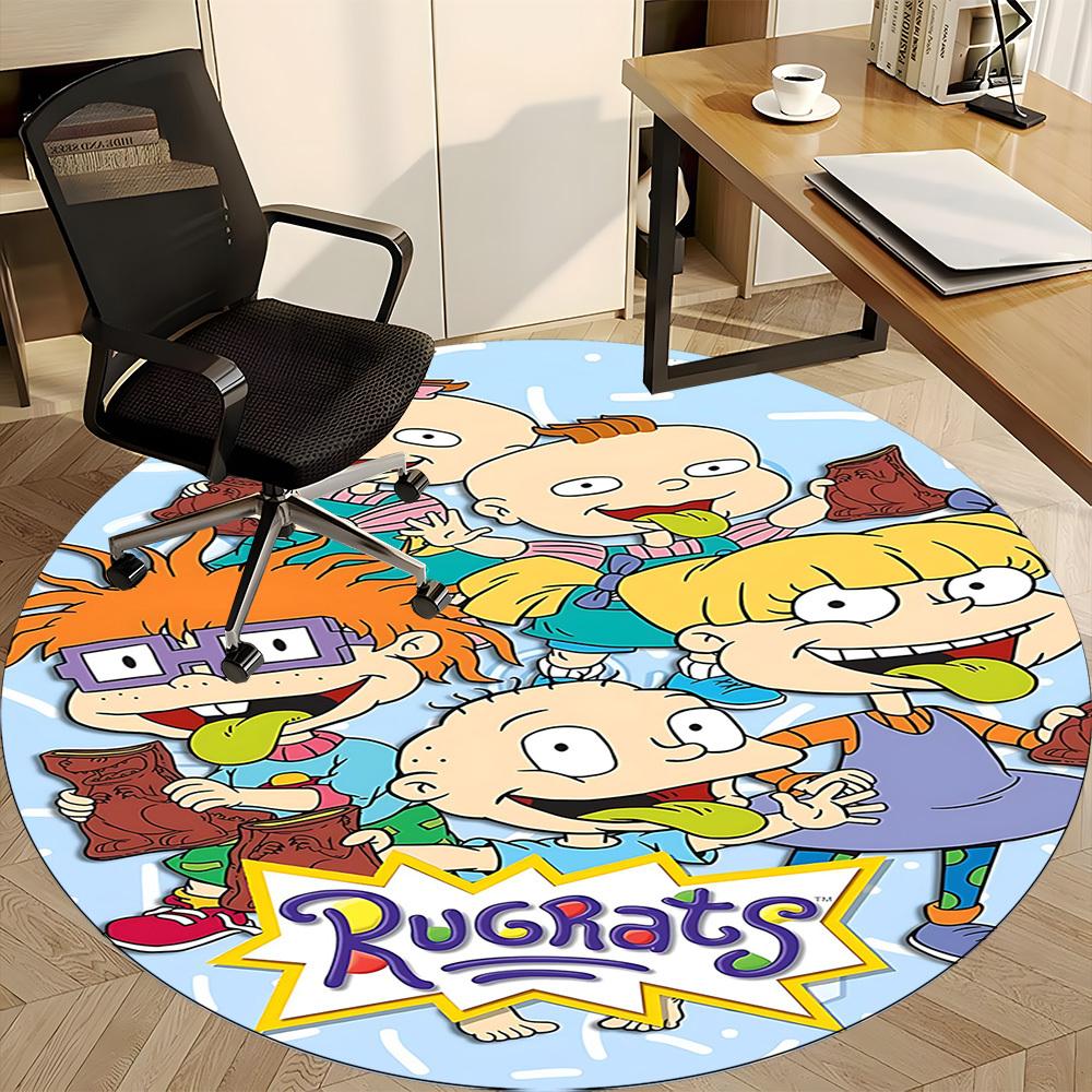 1pc Rugrats Office Round Area Rug,Bedroom Living Room Home Decor, Room Deco a1016140