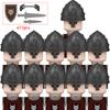11/12pcs Medieval Military Rome War Action Figures Army Figures Building Blocks Helmet Weapons Accessories Kids for Toys Gifts
