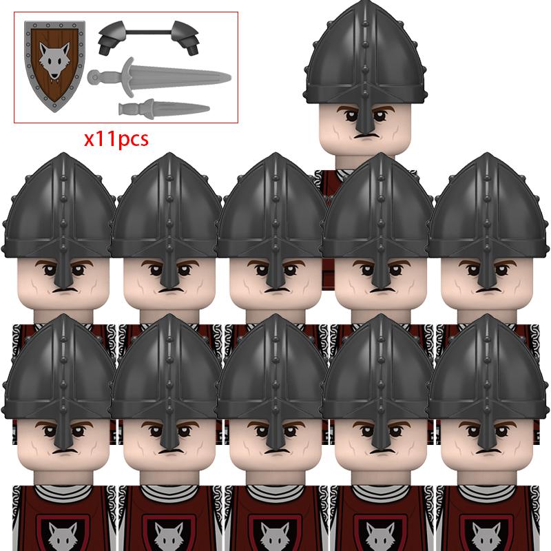 11/12pcs Medieval Military Rome War Action Figures Army Figures Building Blocks Helmet Weapons Accessories Kids for Toys Gifts