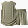 Men's Plus Size Quick Dry Tank & Shorts Set, Breathable Athletic Summer Outfit (5XL-12XL)