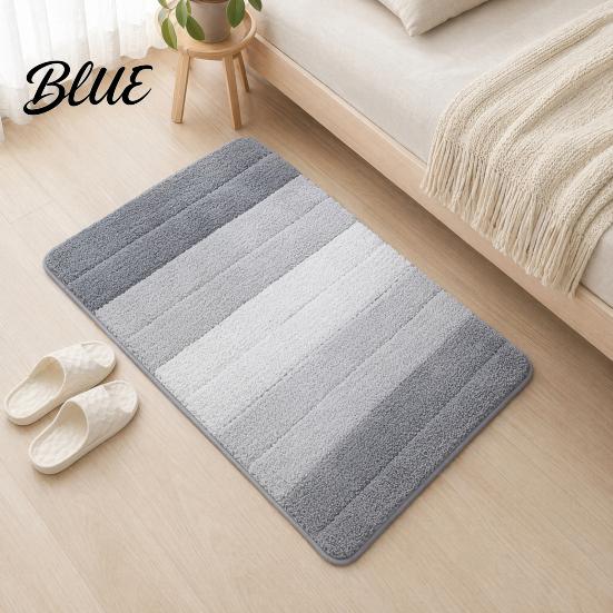 Washable Plush Floor Mat Water-absorbent Rug Quick Color Bathroom Mat Gradient Dry Absorbent Rug Anti-Slip