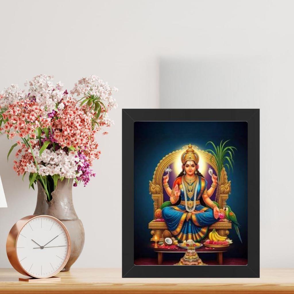 Hindu Religious Shiva and Maa Annapurna Devi Design Wall Art Painting Frame For Home Decoration