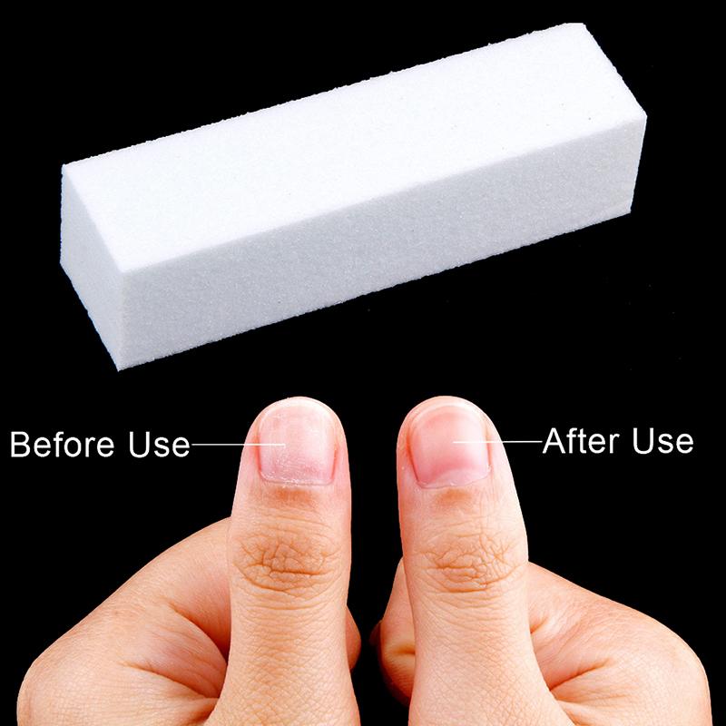 10 Stück Nagelfeilen Bufferblock Set Maniküre Pediküre Pflege Nagelkunst Polierschleifwerkzeuge Weißer Schwamm Puffer Nagelfeilen Werkzeuge