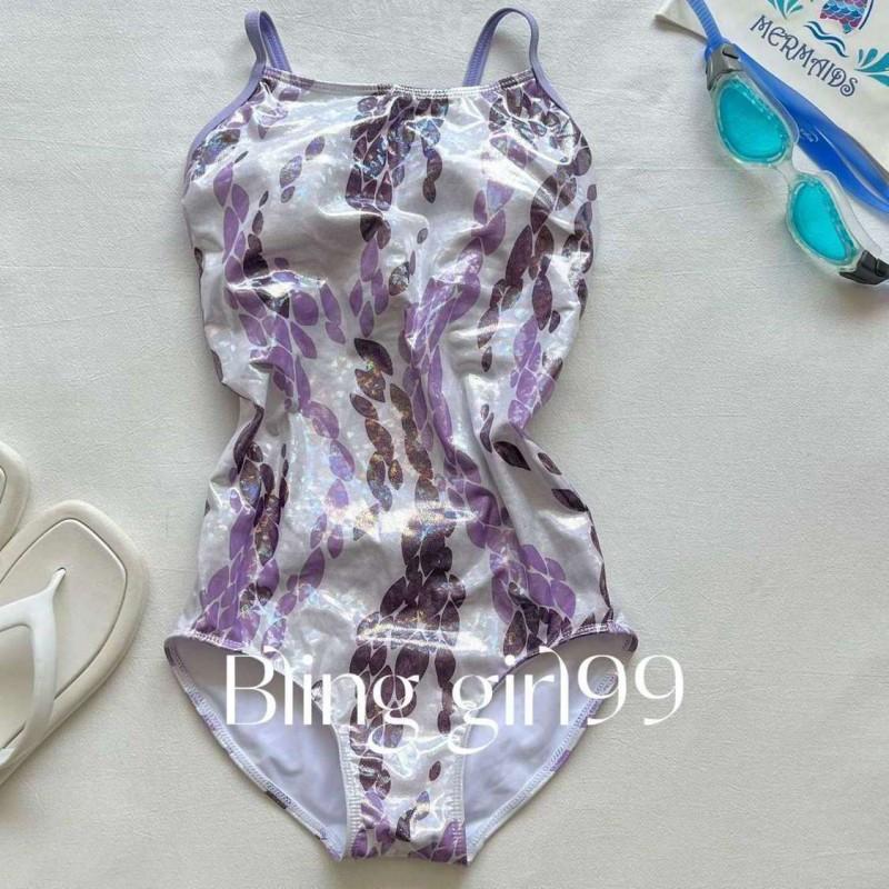 

Purple White Flowing Light High Face Value One-piece Triangle Racing Slimming Swimming Suit Women s Meat Covering Slightly Fat Large Size Pool M фиолетовый