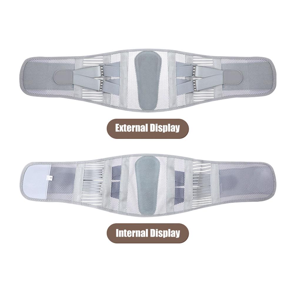 

1Pc Lower Back Brace With 4 Steel Stays & Removable Lumbar Pad - Breathable,& Adjustable Support Belt For Sciatica,Men & Women L