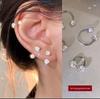 C-Shaped Rhinestone Ear Bone Stud - Women's Luxurious Spiral U-Shape Design