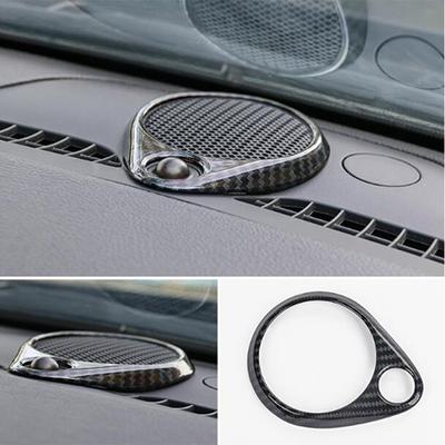 ABS Carbon Fiber Front Mittleren Zentralen Lautsprecher Sound Horn Ring Rahmen Abdeckung Trim Für Jeep Grand Cherokee 2014 2015 2016