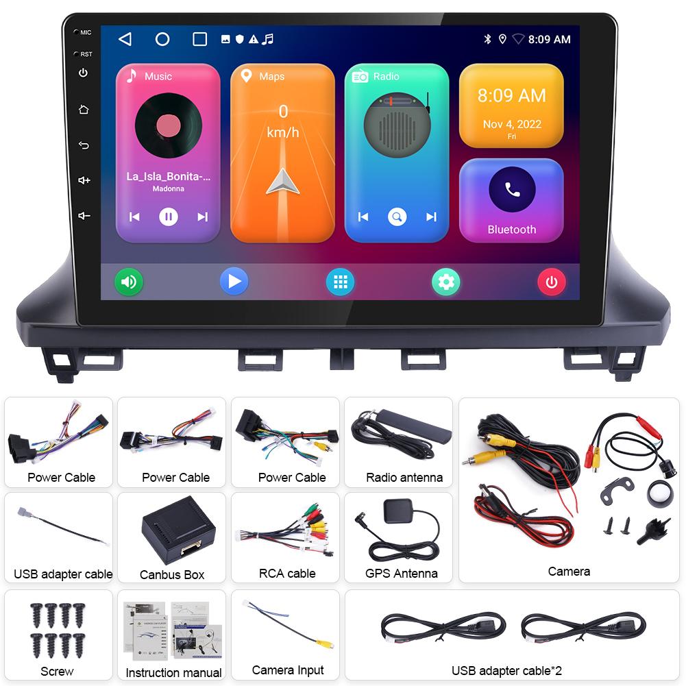 In-Car Navigation System, Android 15, 10.1-inch, Compatible with 2024–2026 FIAT SCUDO Models, Built-in CarPlay and Android Auto