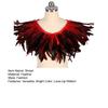 Feather Shawl Bright Color Halloween Parties Cloak Wear As Skirt or Shawl Gothic Style Shawl with Lace-Up Ribbon Costume Accessory