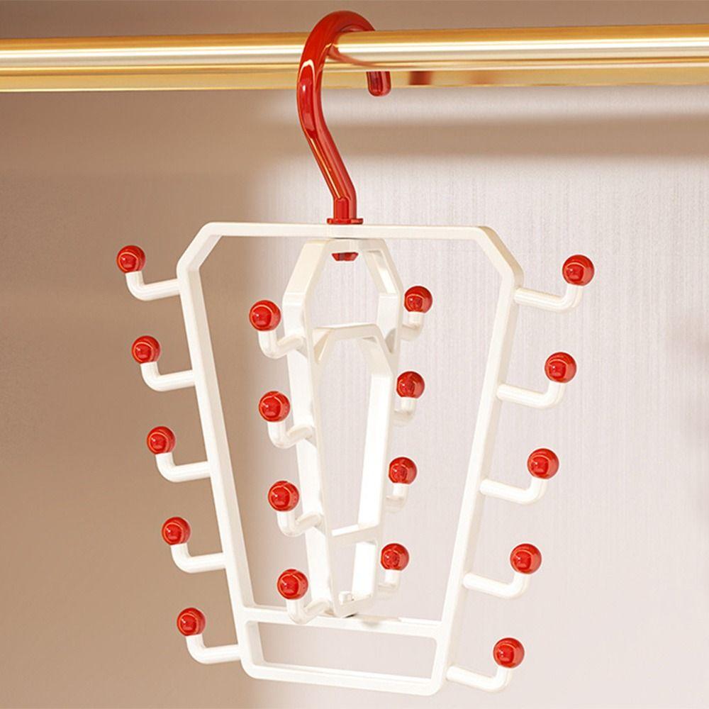 Rotatable Double Sided Hanger Wall Mounted Hat Rack New Multi Hook Organizer