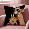C-Calvin and H-Hobbes Cushion Cover Multi-Scene Pillow Cover for Home & Car - Reversible, Soft & Durable for Daily Use