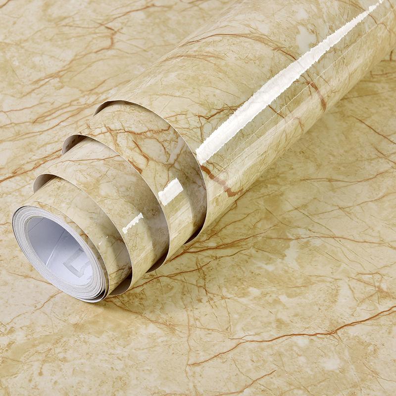 Waterproof And Oil Marble Vinyl Film Self Adhesive Wallpapers for Bathroom Kitchen Cupboard Countertops Contact Paper Home Decor