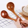 Natural Wood Soup  Spoon Soup Ladle Long Handle For Soup Coffee Salad Desserts Snacks