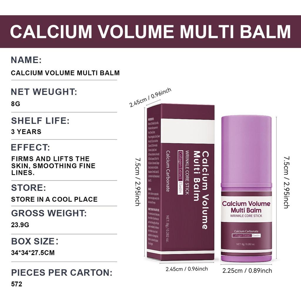 Cross-border Collagen Moisturizing Stick Calcium Volume Multi Balm Hydrating Lip & Face Balm Deep Nourishing Firming Portable Moisture Stick