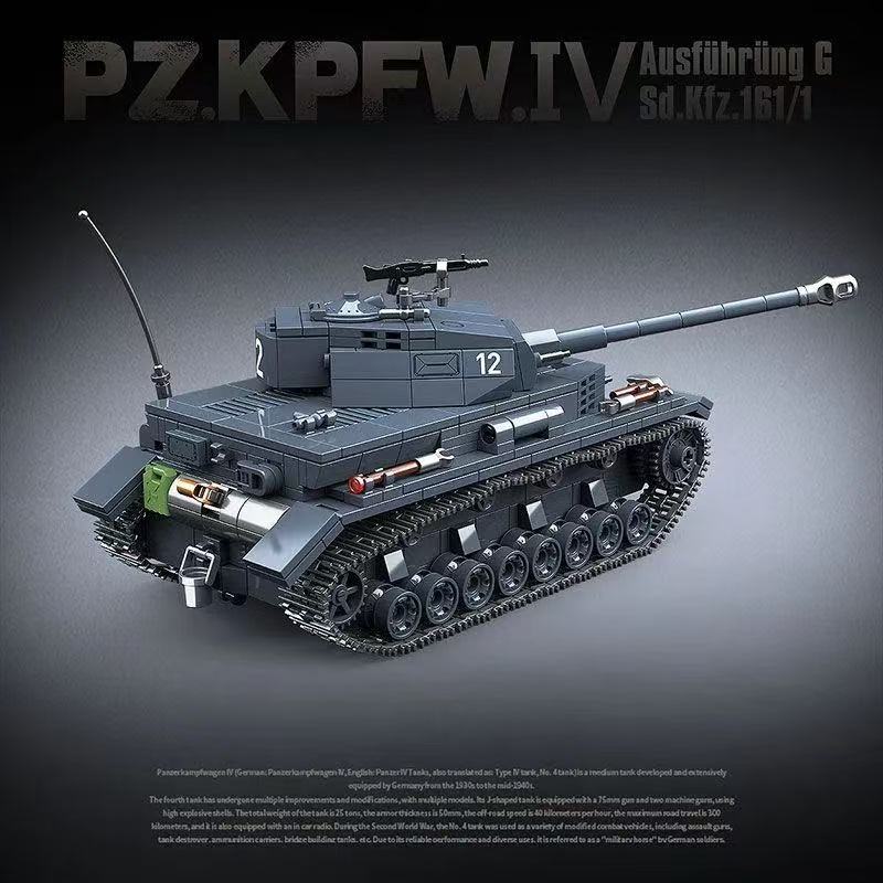 985 ks Vojenský Ne. 3 Typ L Stavebnice Tank pro Děti Sběratelský Model Vzdělávací Vánoční Dárek k Narozeninám 0251