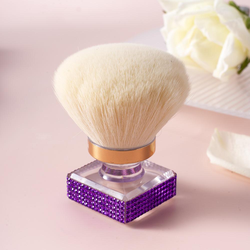Diamond inlaid high-end multi-functional hot sale single nail art dust loose powder brush foundation brush makeup brush beauty