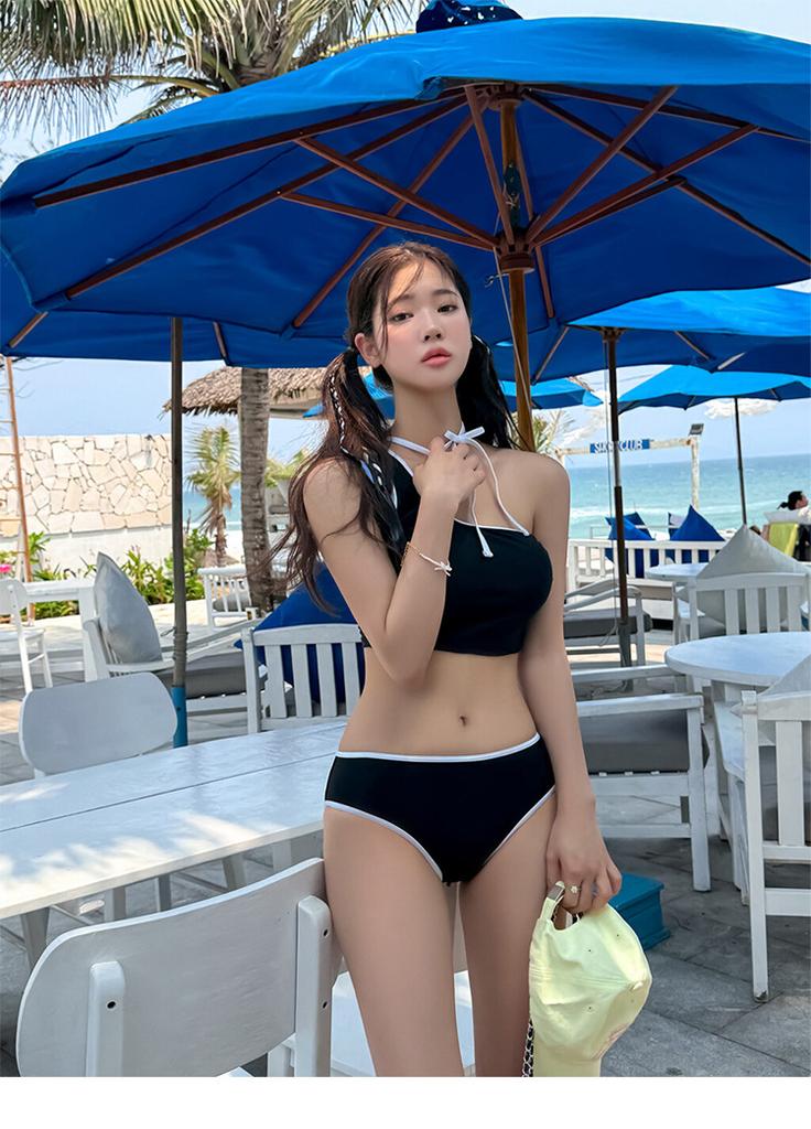 Source: a Korean-style split swimsuit INS sexy one-shoulder beach vacation INS new swimsuit