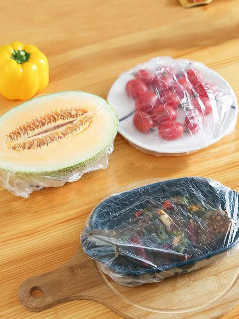 500Pcs, Disposable Food Preservation Film Cover,  Purpose Disposable Shrink Bag Disposable Shoe Cover  Preservation Film,Food Preservation Cover