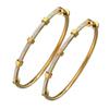Bracciale da Donna Semplice e alla Moda in Acciaio Inossidabile con Intarsi di Strass - Gioiello con Fibbia in Titanio Anti-Sbiadimento