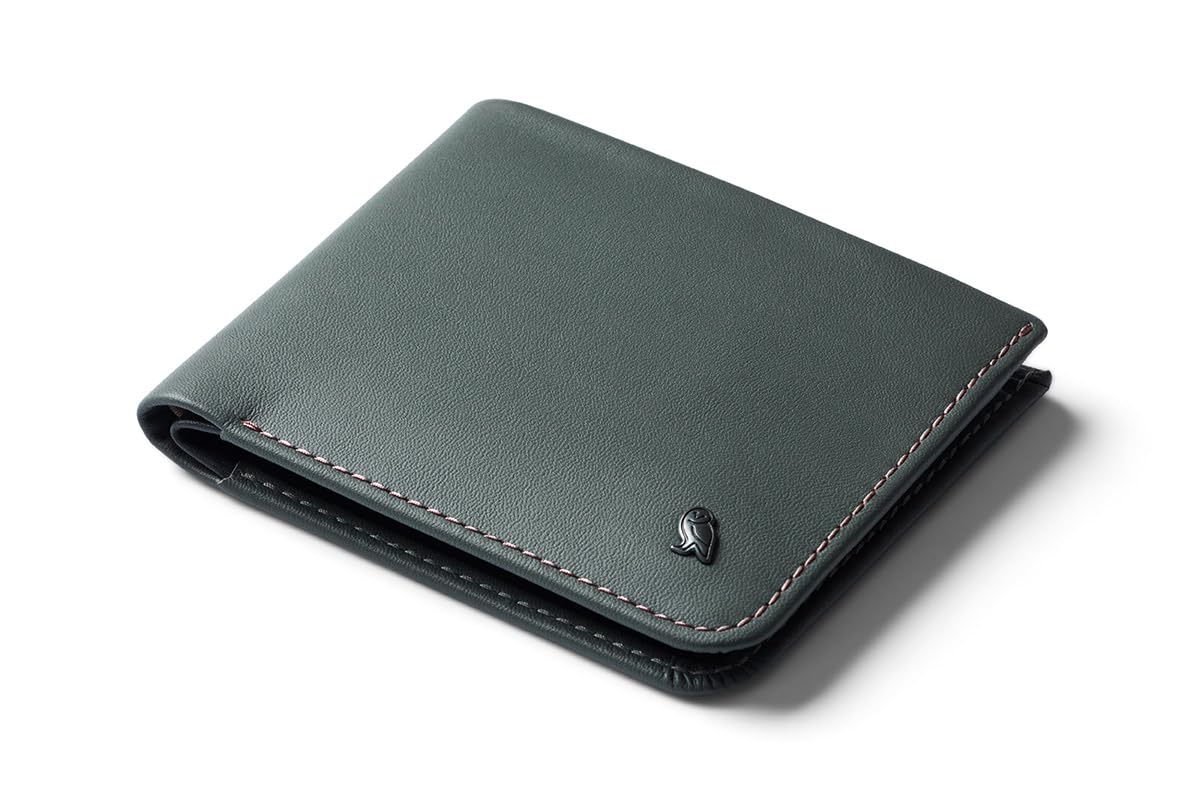 

Bellroy Hide Seek Slim Leather Wallet with RFID Option up to 12 Everglade & (Holds Cards) -
