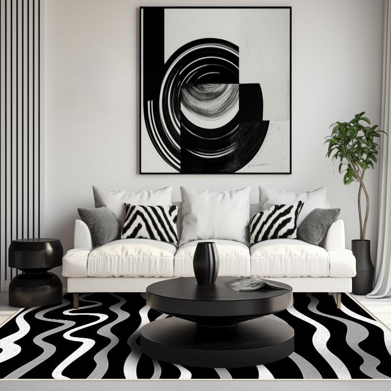 Light Luxury Living Room Carpet Room Large Area of Nordic Wind Sand Tea Table Mat All Shop with Dirt Resistant Floor Mat