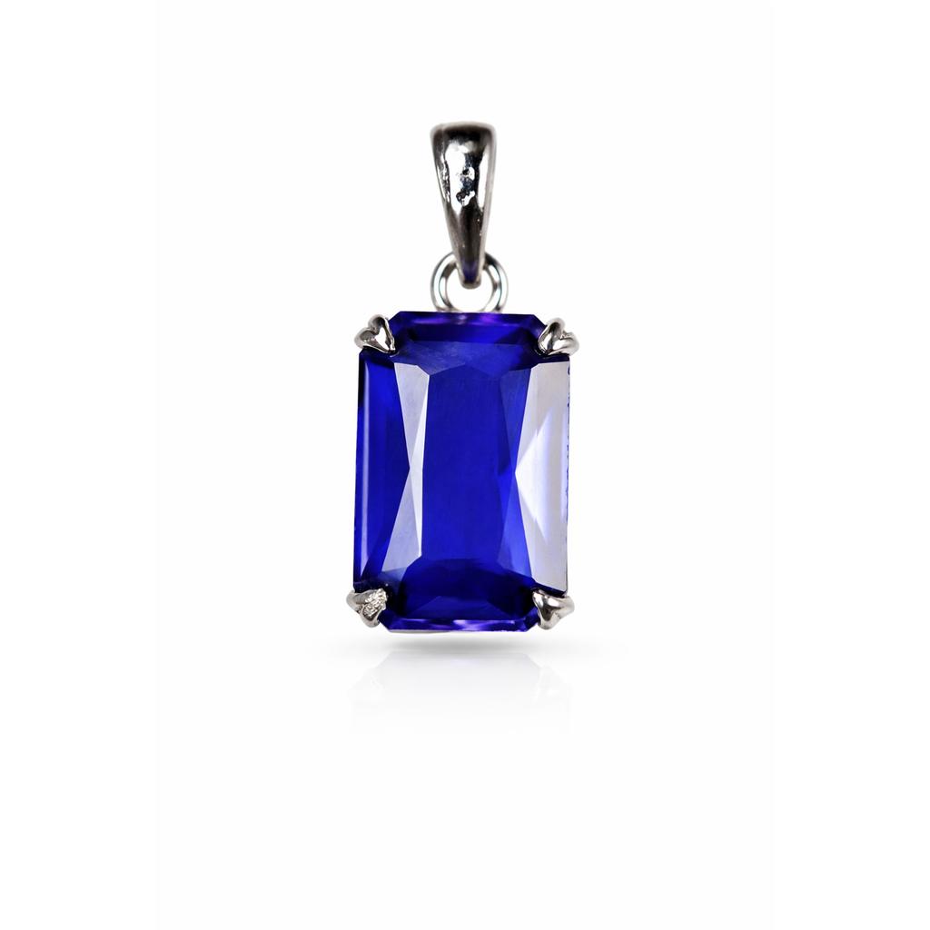 Natural Blue Tanzanite Loose Gemstone 16.55 ct Tanzania Pendant Emerald Cut for Jewelry Designs