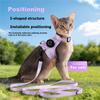 ABKP-Escape-Proof Cat Harness XS With For Airtag Holder Reflective Adjustable Kitten Vest For Outdoor Walking Cat
