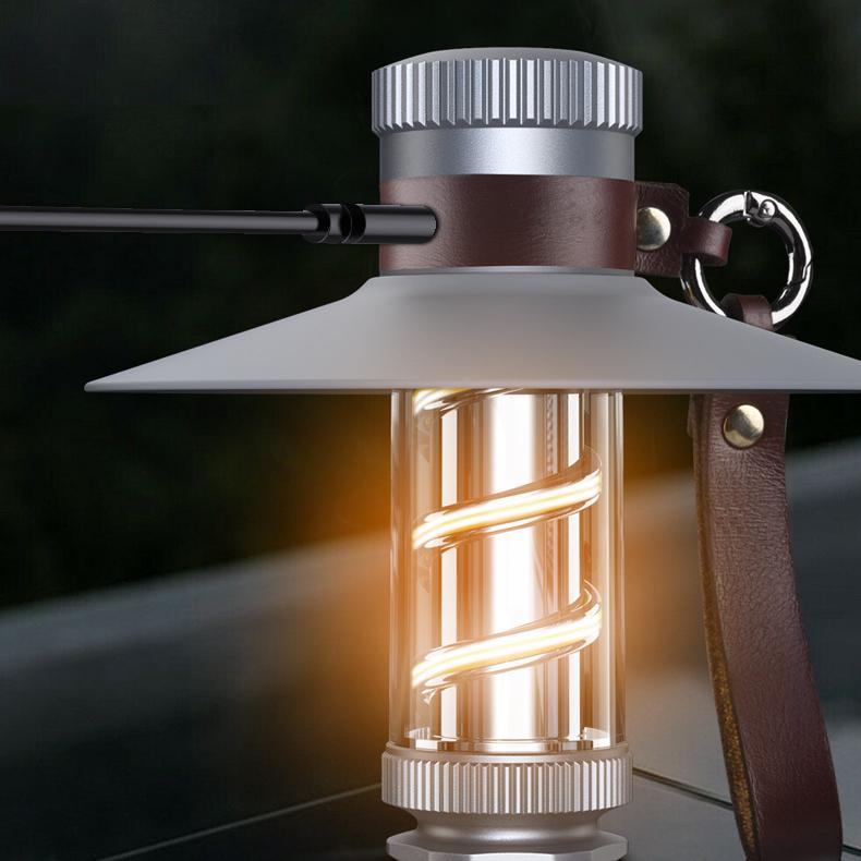 New outdoor camping lamp outdoor camping long-beam lighting high capacity double helix atmosphere illumination flashlight