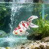 Heart-shaped Goldfish Keychain with Realistic Fish Models