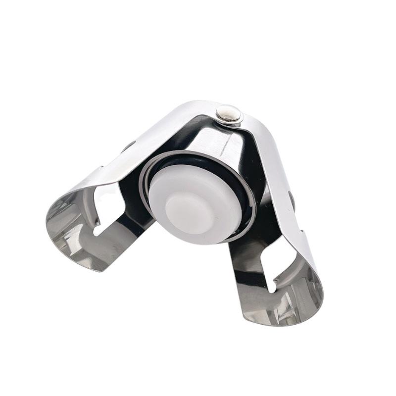 1Pcs Champagne Bottle Stopper Stainless Steel Sparkling Grape Wine Bottle Plug Vacuum Sealer Bottle Liquor Flow Stopper Cap Bar